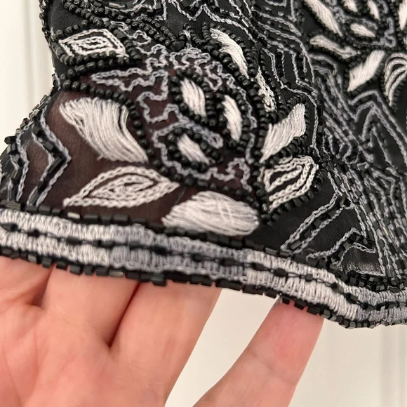 Beaded Silk Sleeveless Top - Picture 5 of 8